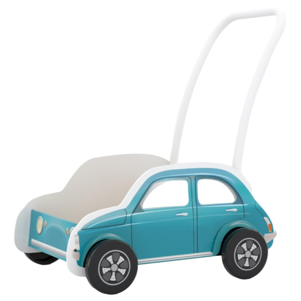 Kids Wooden Toys Classic Wooden Baby Walker with Car Shapes