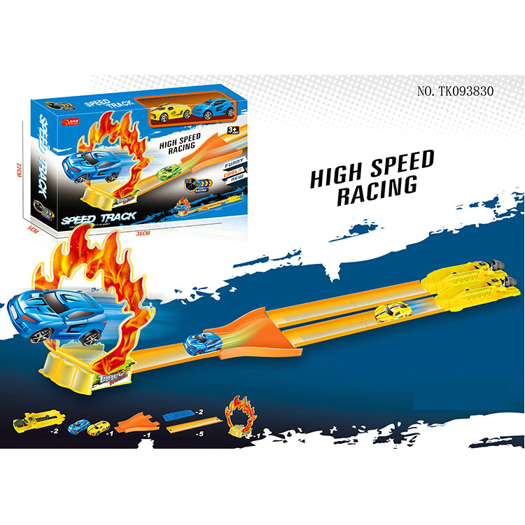 Speed Racing Car Stunt Set Night Light Ejection Slot Racing Track Toys