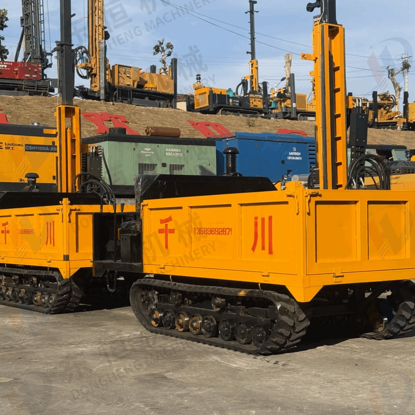 Hot Sale Garden Crawler Dump Truck Agricultural Crawler Dumper Mini Track Crawler Dump with Crane