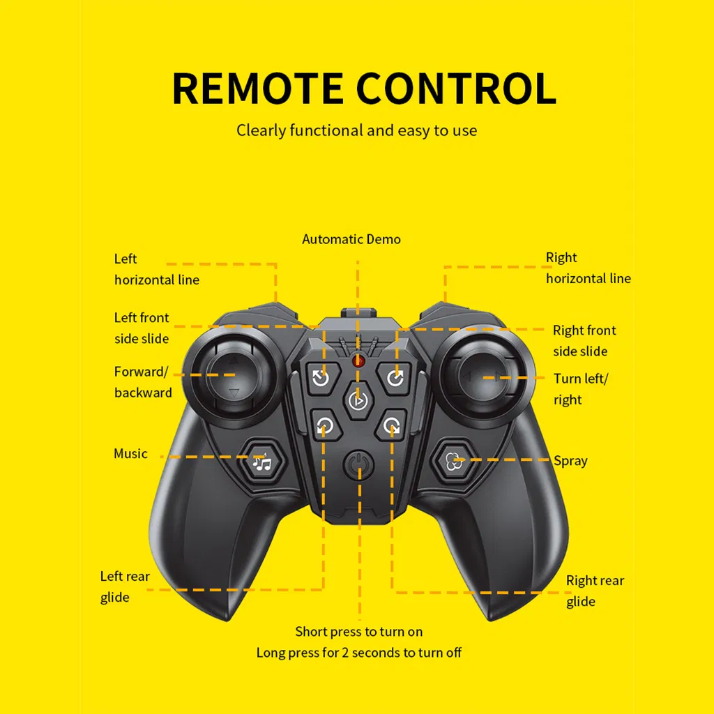 Wholesale Double-Sided Spray Stunt Remote Control Car with Light and 360 Degrees Rotation in Place One-Click Demonstration RC Car Kids Toy Hot Sale 2025