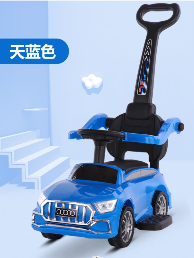 Kids Ride on Car Push Trolley Car Foot to Floor Toddler Toy Car with Handle Kids Swing Car