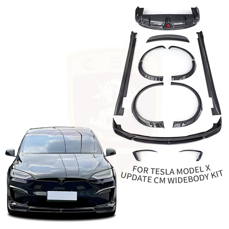 New Arrival Carbon Fiber Upgrade to Cm Style Car Wide Body Kit for Tesla Model X 2021 - 2024 Front Rear Lip Side Skirt Wing