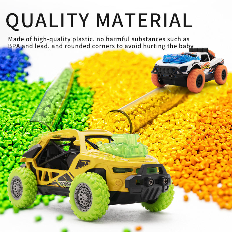 Diecast Toy Vehicles 1: 32 Scale Crash Pull Back Die Cast Toy Car with Light and Music for Kids Gift Children Toy Plastic Toy