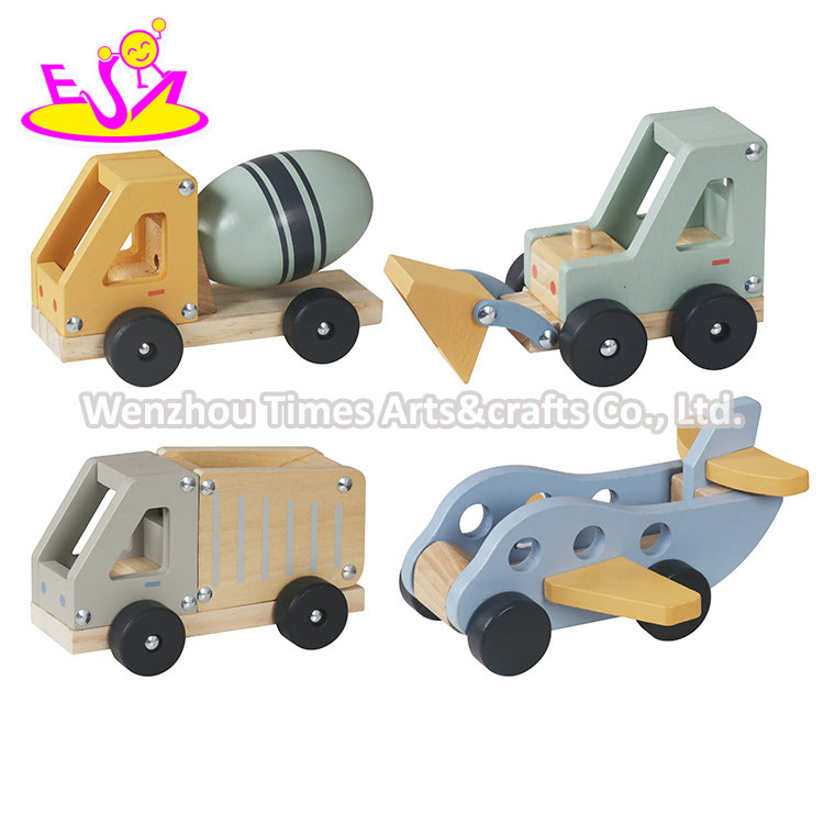 2026 New Wooden Engineering Vehicle Set Construction Truck Toys for Kids W04A694b