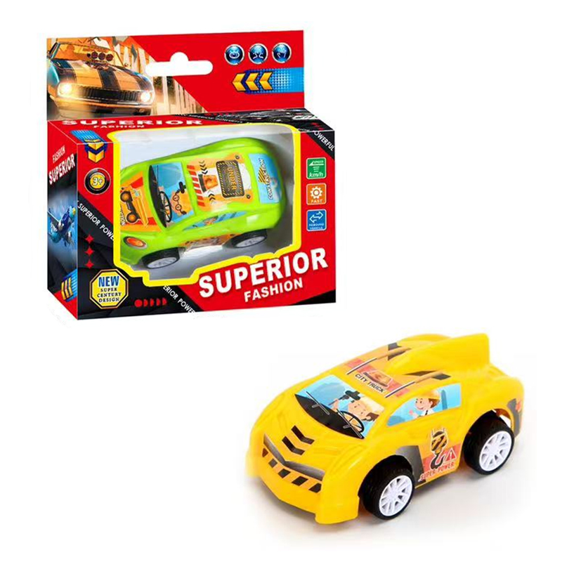 Exciting Colorful Plastic Pull-Back Race Car Toy Collection