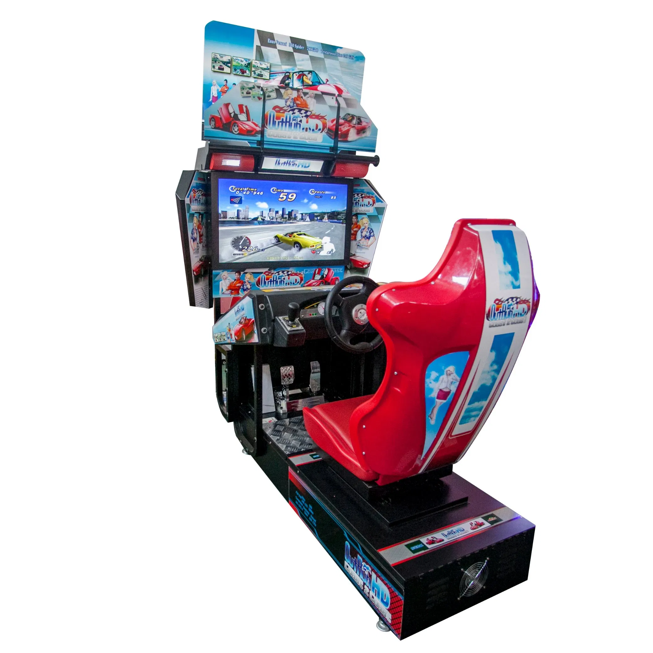 Colorful Park Kids Riding Game Car Racing Driving Simulator Arcade Machine Coin Game Machine Slot Machine Racing Acade Machine