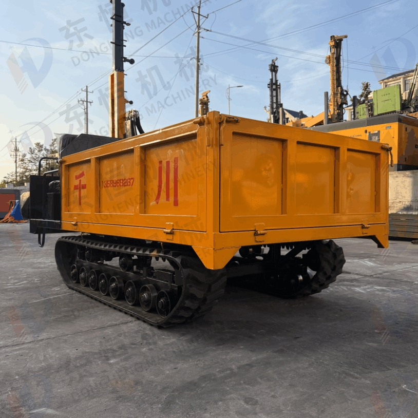 Hot Sale Garden Crawler Dump Truck Agricultural Crawler Dumper Mini Track Crawler Dump with Crane