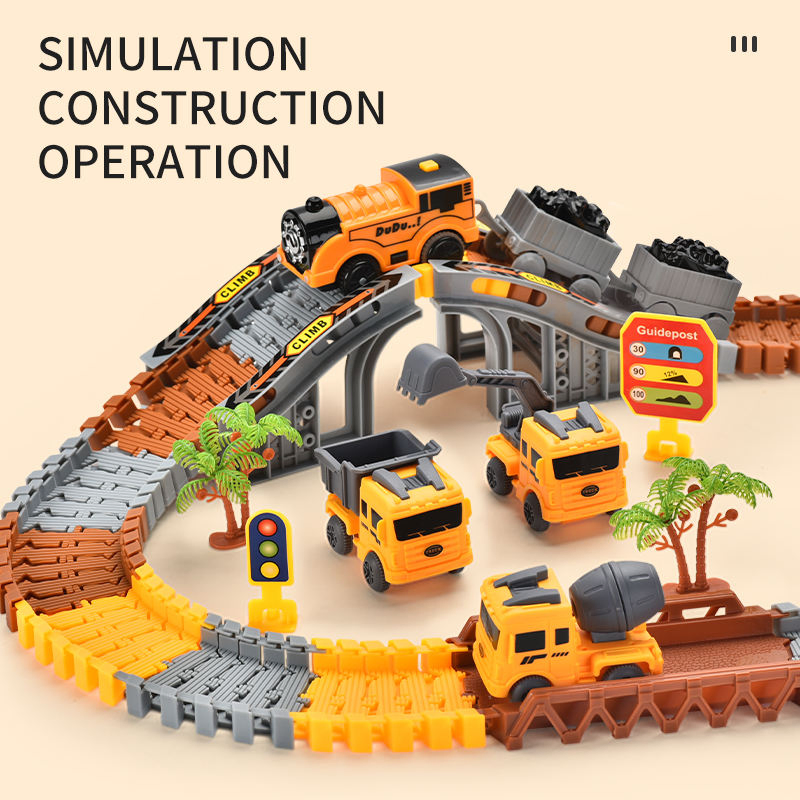 Kids' Electric Slot Car Track with Double Racing Cars