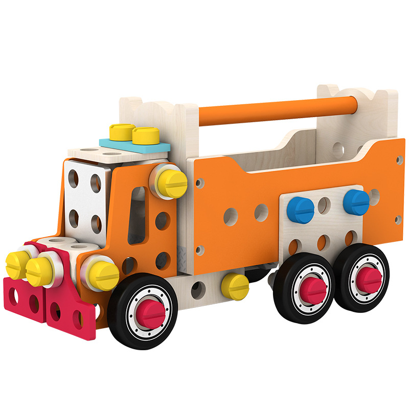 Children's Wooden Disassembly Nut Car Hands-on Educational Toys