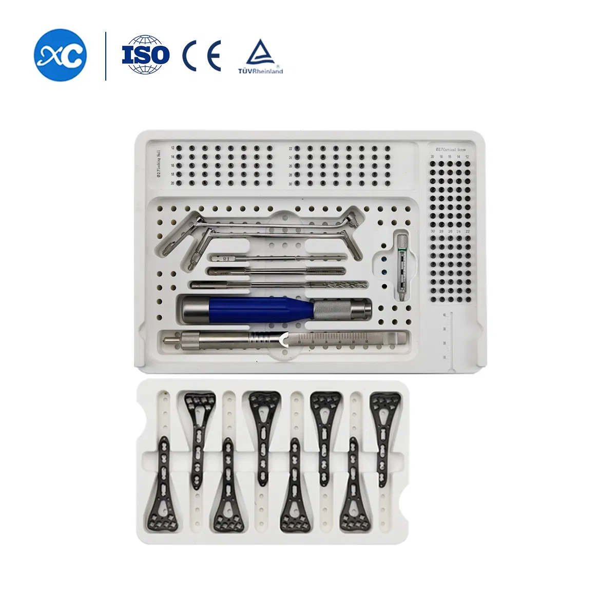 Orthopedic Implant Distal Radius Locking Plate Instrument Set with Plate and Screws