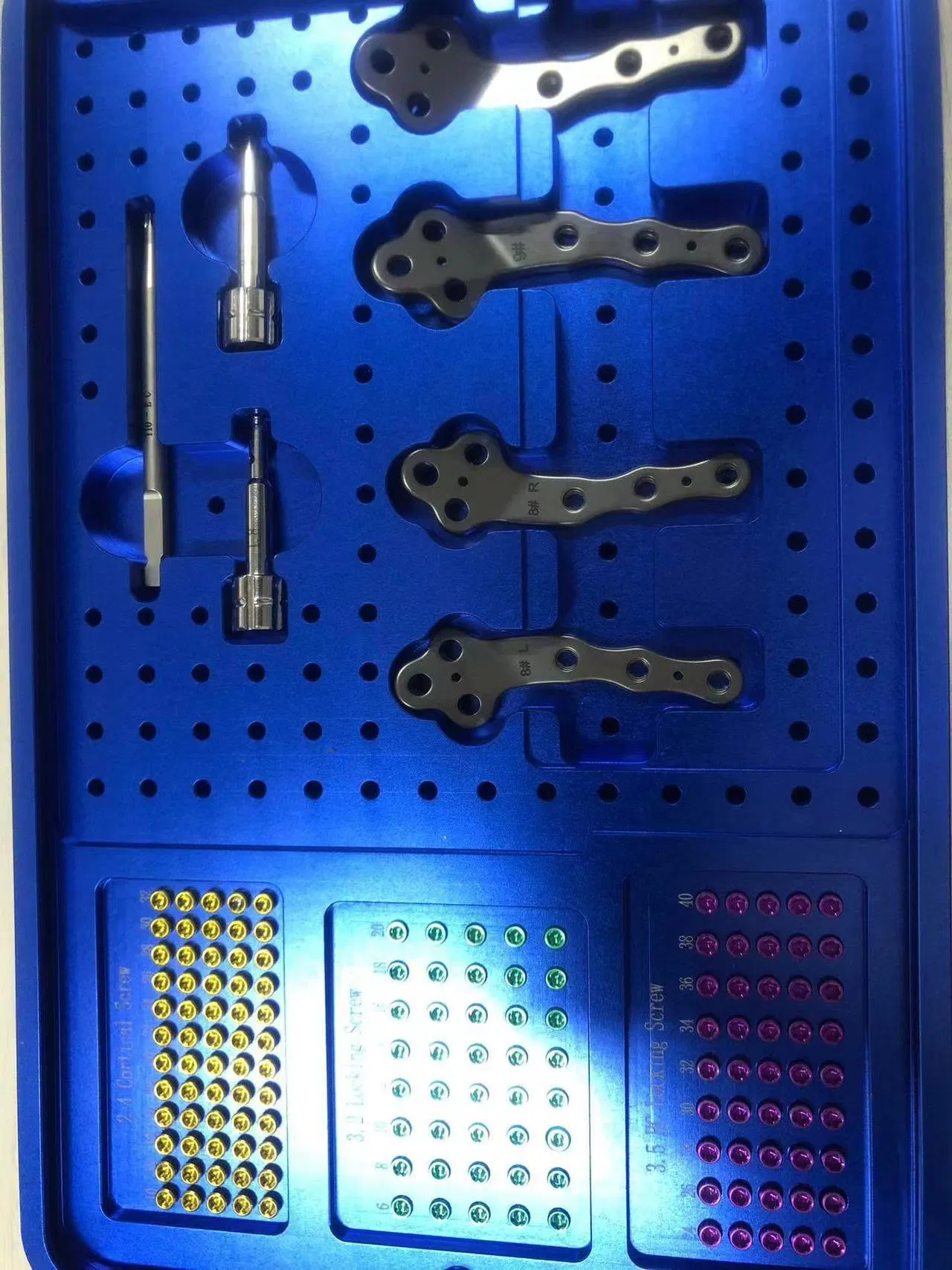2024 Toolmed Orthopedic Veterinary 2.4 2.7 and 3.5mm Tplo Bone Locking Screw &amp; Plate Instrument Set for Animal Surgery