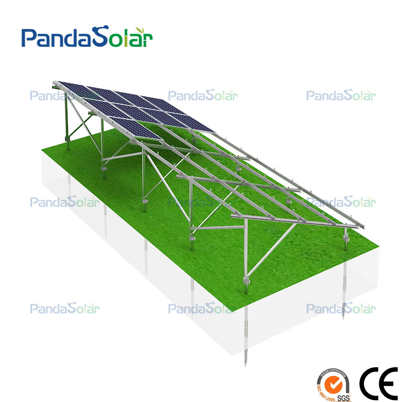 Pandasolar GM4 Mg-Al-Zn High Strength Plating Solar Panel Ground Mounting System Structure Exm Manufacturer