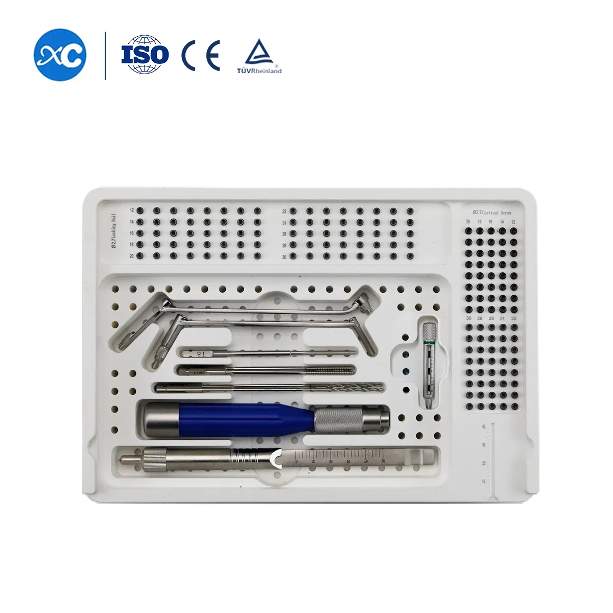 Orthopedic Implant Distal Radius Locking Plate Instrument Set with Plate and Screws