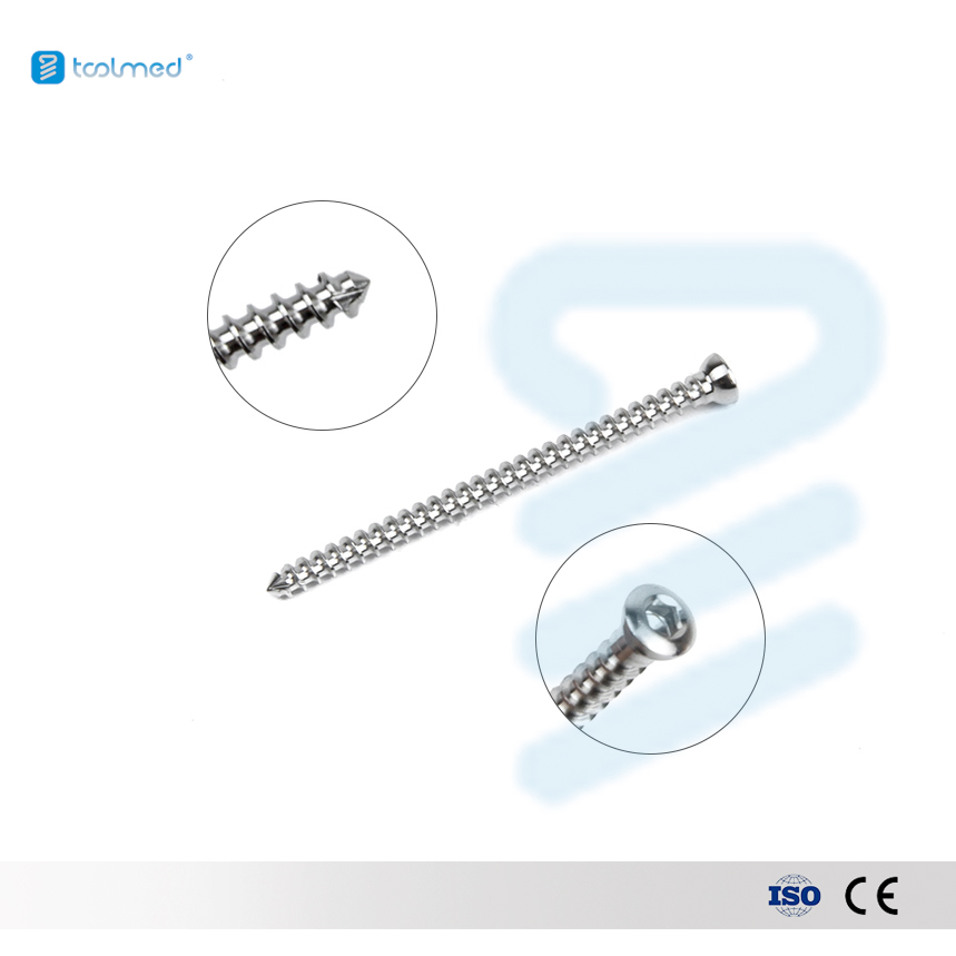 High Quality Orthopedic Titanium Metal Cancellous Cannulated Screws Stainless Steel Full-Thread Self-Tapping Bone Screw
