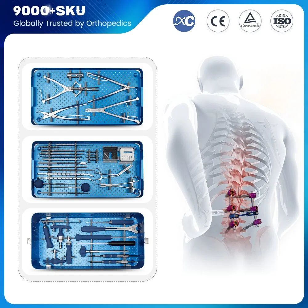 Orthopedic Spine Fixation Surgery Posterior 5.5mm Spinal Pedicle Screw Instrument Set