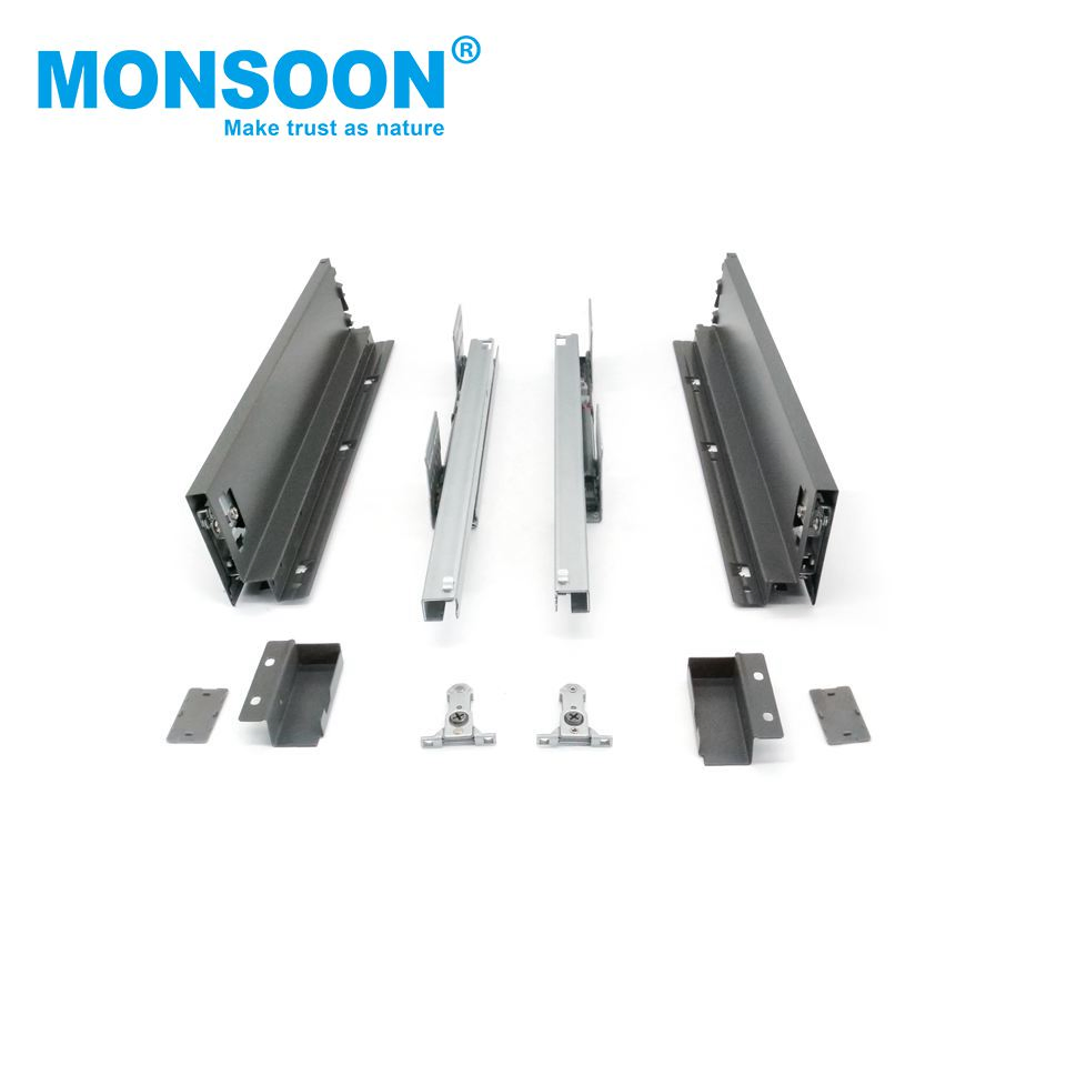 Furniture Fitting Full Extension Adjustable Zinc Plated Height Ultbox-Standard Legrabox Undermounted Kitchen Drawer Systems