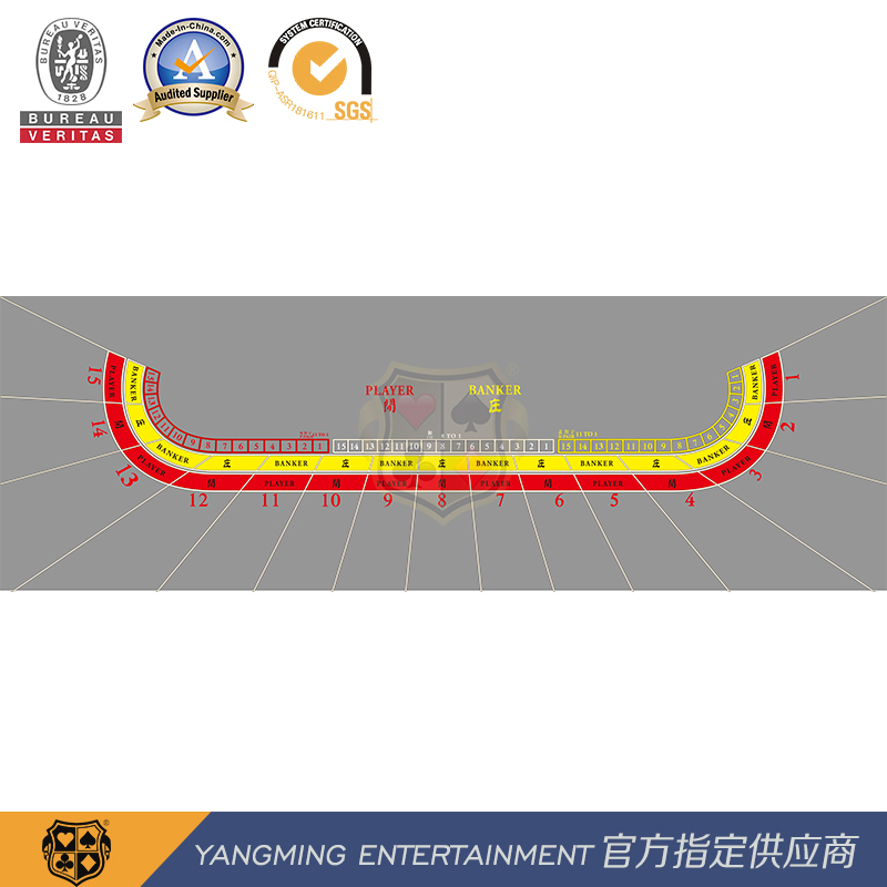 Waterproof Flannel Custom Design Baccarat 15 People Green Tabletop Portable Table Layout