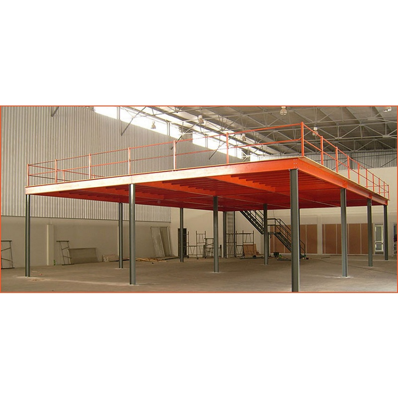 SP166 Steel Metal Plate Warehouse Storage Materials Mezzanine Floor System