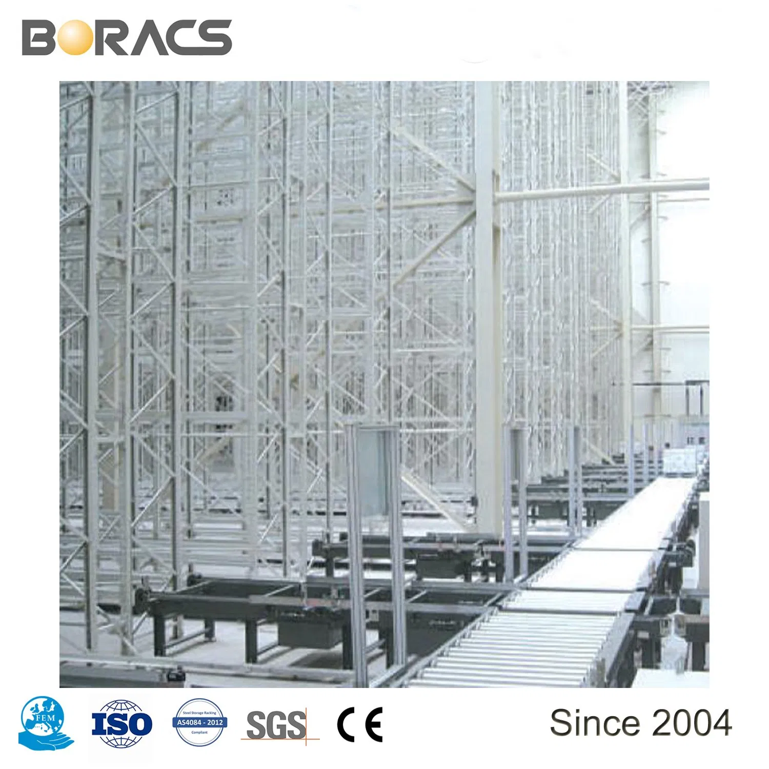 High Density Automatic Logistics Equipment as/RS Stacker Crane System for Warehouse Rack Storage