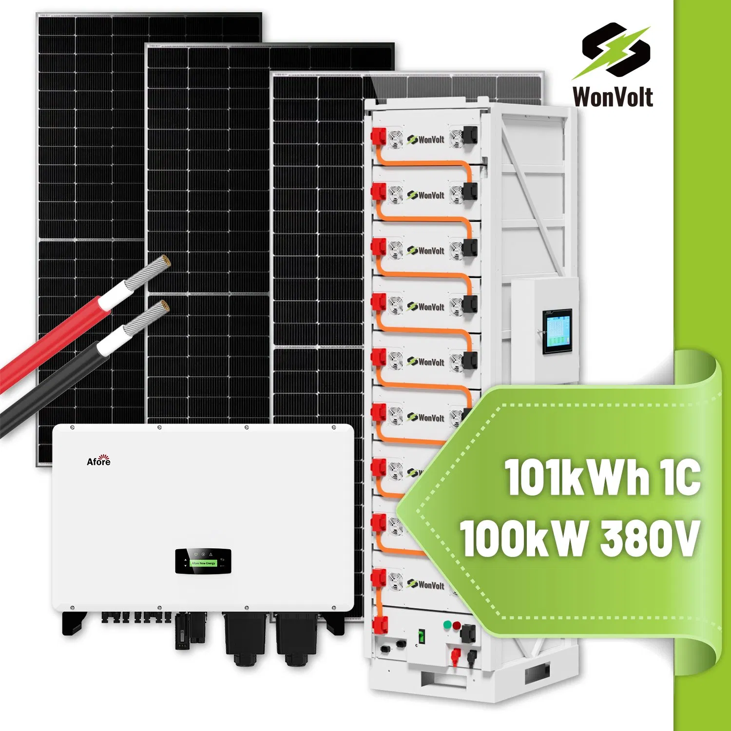 100kw/215kwh Commercial Solar Storage System - High Energy Density &amp; Safety