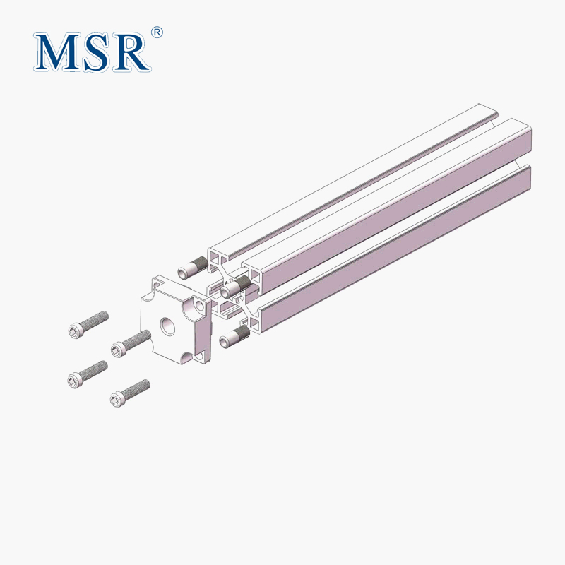 China Manufacturer 7030 60X60mm RoHS Black Casting Zinc Plate Metal Accessories for Industrial T Slot Aluminum Profile Robot Workbench M10 M12 M16 60 80