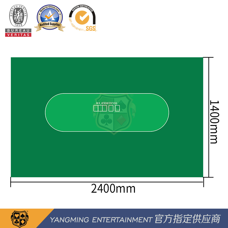 Oval Table Design Layout Texas Hold'em Casino Waterproof Tablecloth