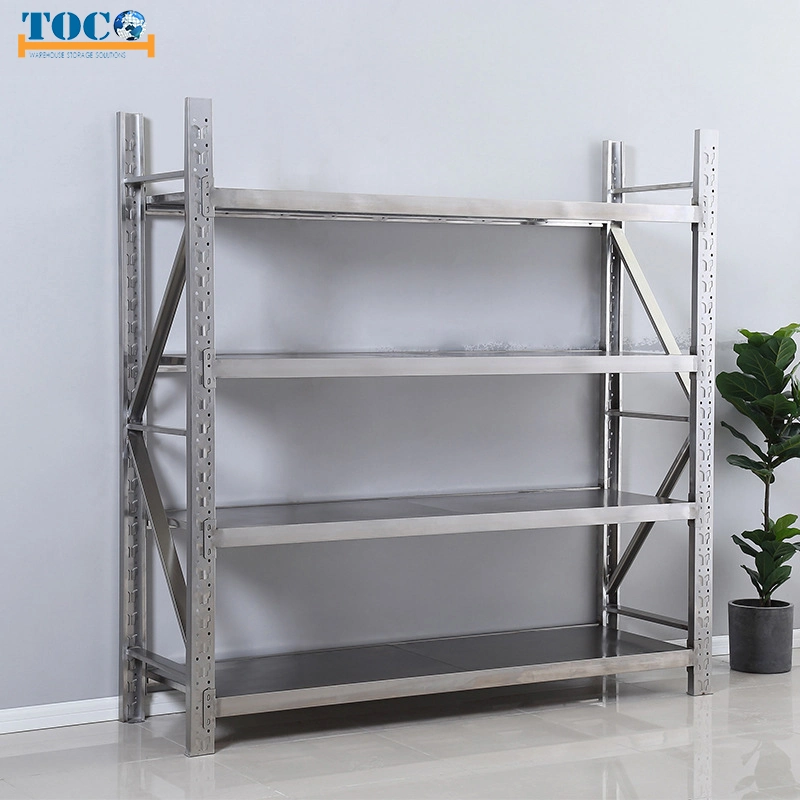 CE Certified Custom Adjustable 4 Layers Stainless Steel SS304/316 Anti-Rust Food Grade Storage Rack Shelf