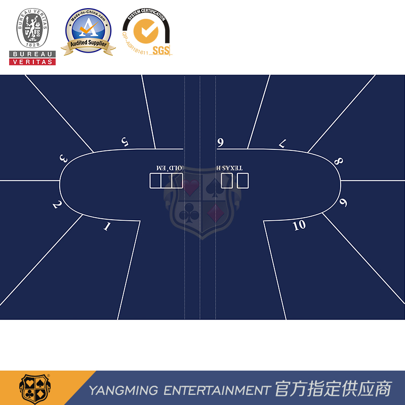 Oval Design Layout Texas Poker Club Waterproof Casino Game Layout