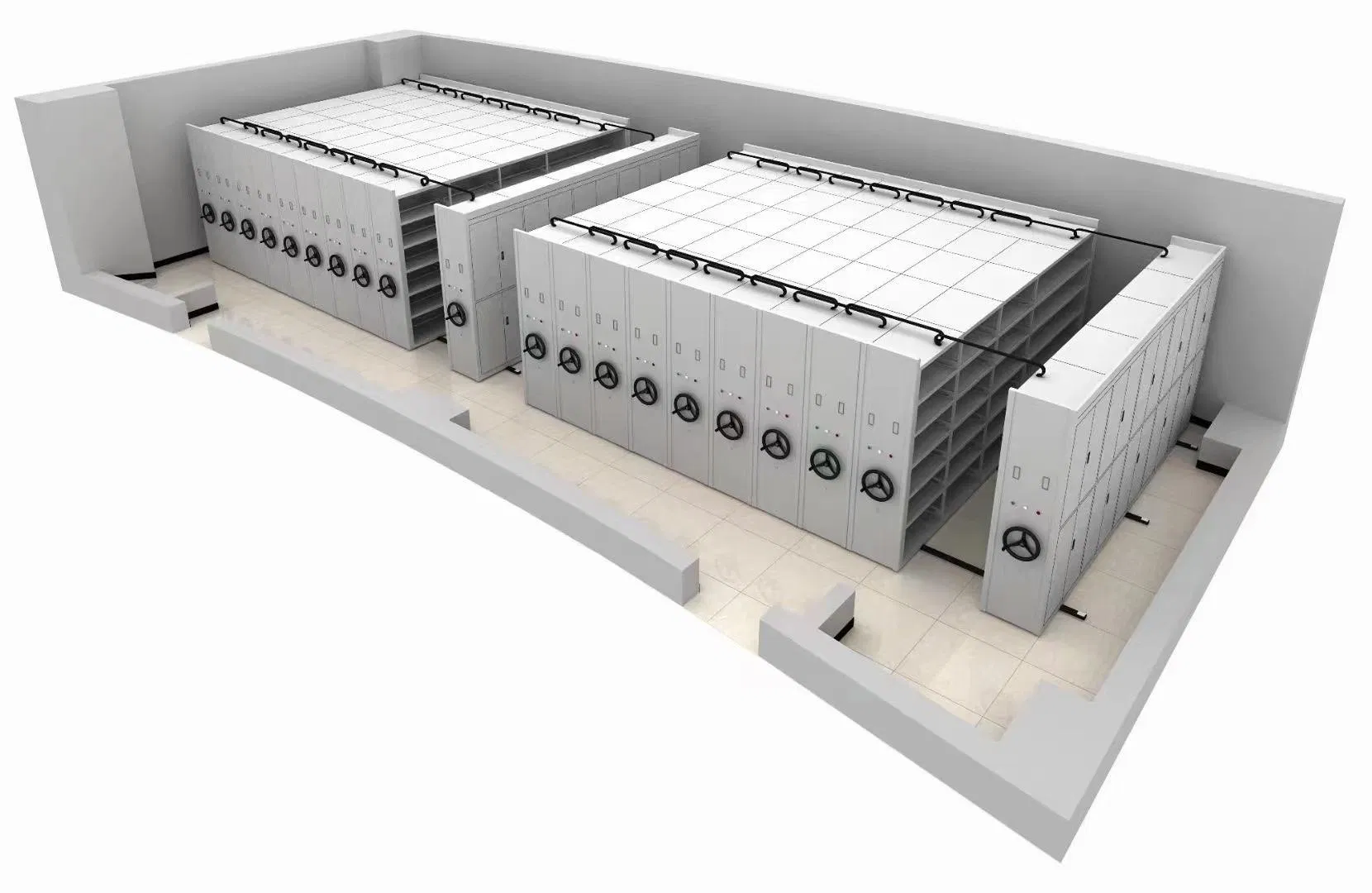 Heavy-Duty Mobile Shelving System for Warehouses and Offices Movable Storage Filing Cabinet