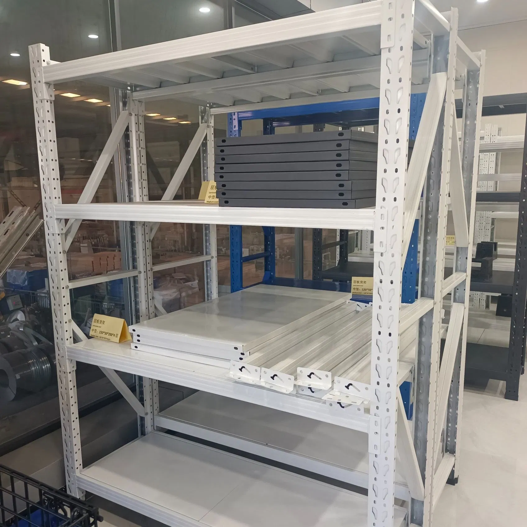 Cold-Rolled Steel Electrostatic Spraying Boltless/Rivet Racking Mold Rack/Shelf 100-500 Kgs