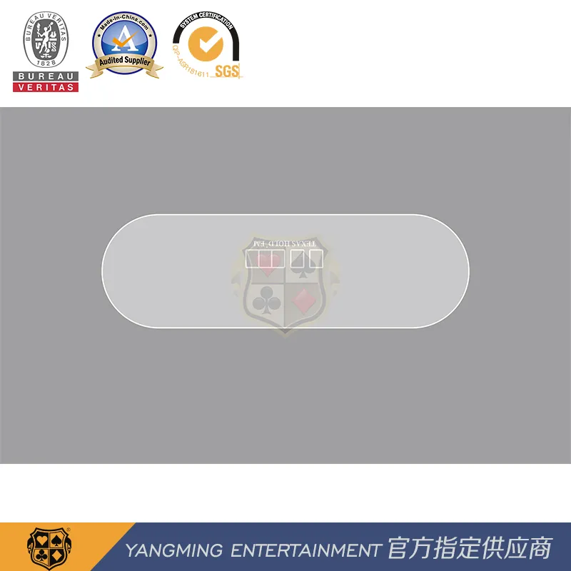 Oval Table Design Layout Texas Hold'em Casino Waterproof Tablecloth