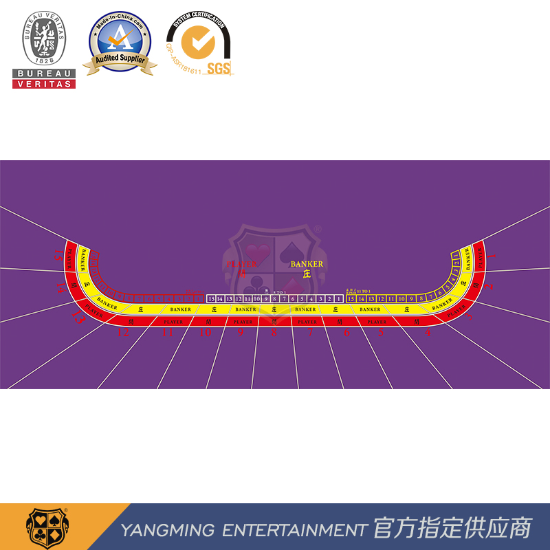 Waterproof Flannel Custom Design Baccarat 15 People Green Tabletop Portable Table Layout