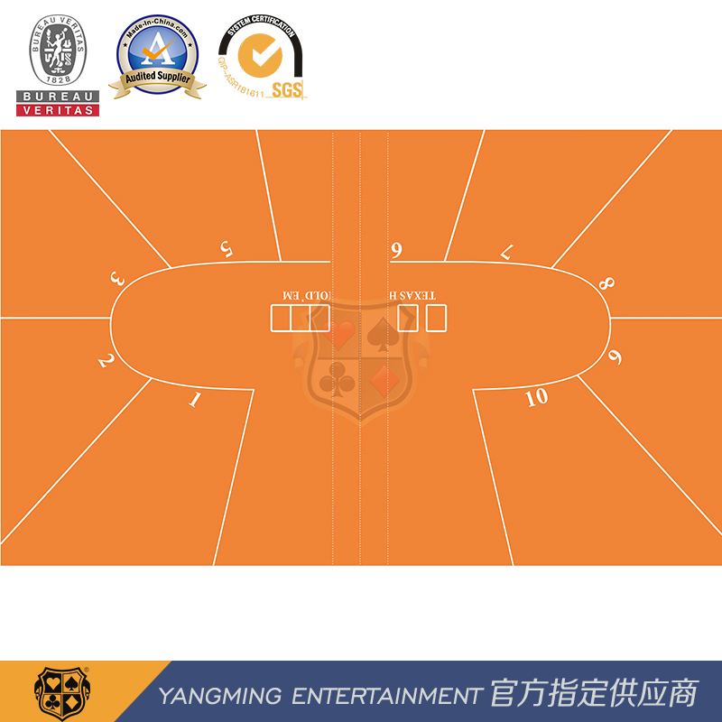 Oval Design Layout Texas Poker Club Waterproof Casino Game Layout