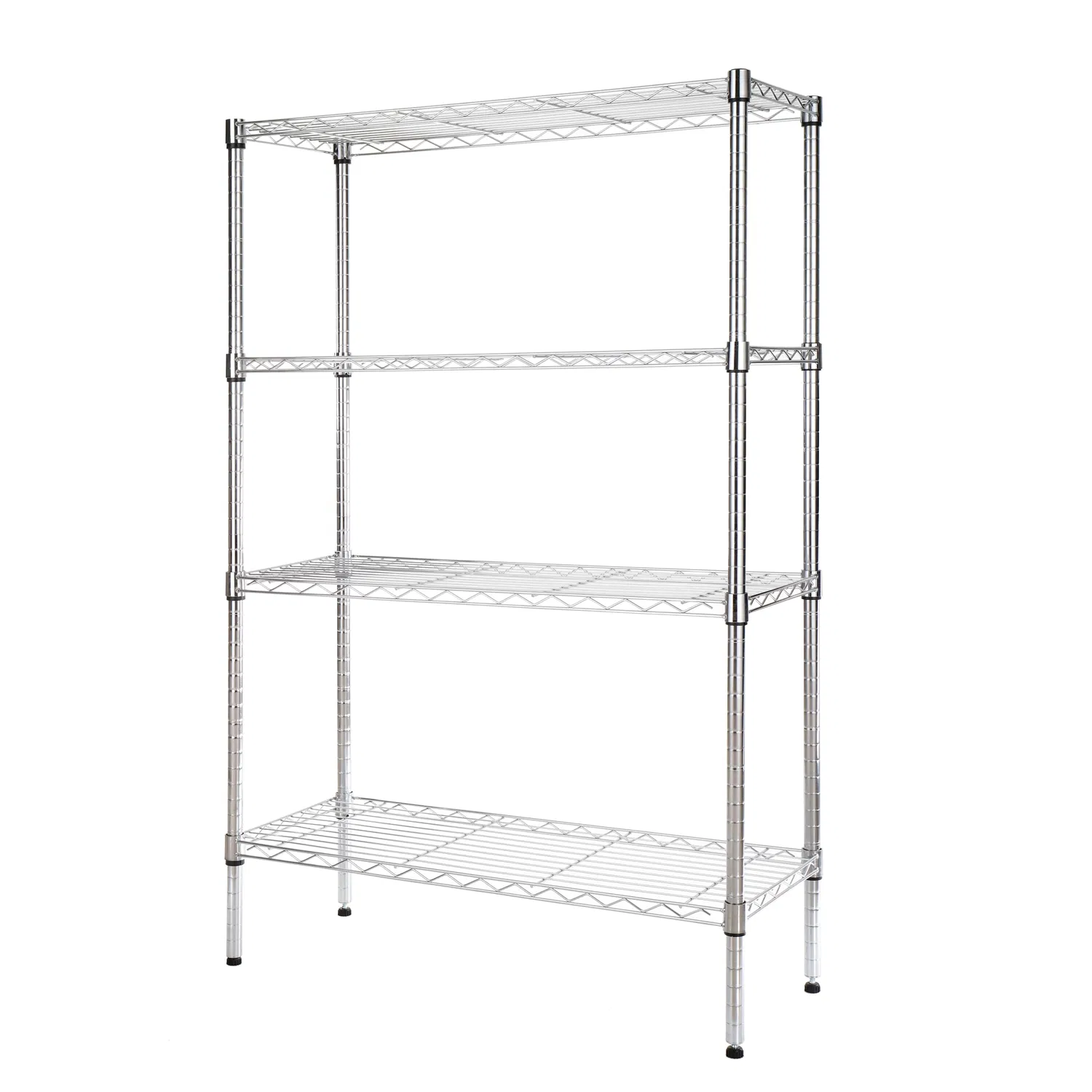 4-Shelf Adjustable Wire Storage Shelving Unit Wire Shelf, Steel Organizer Wire Rack