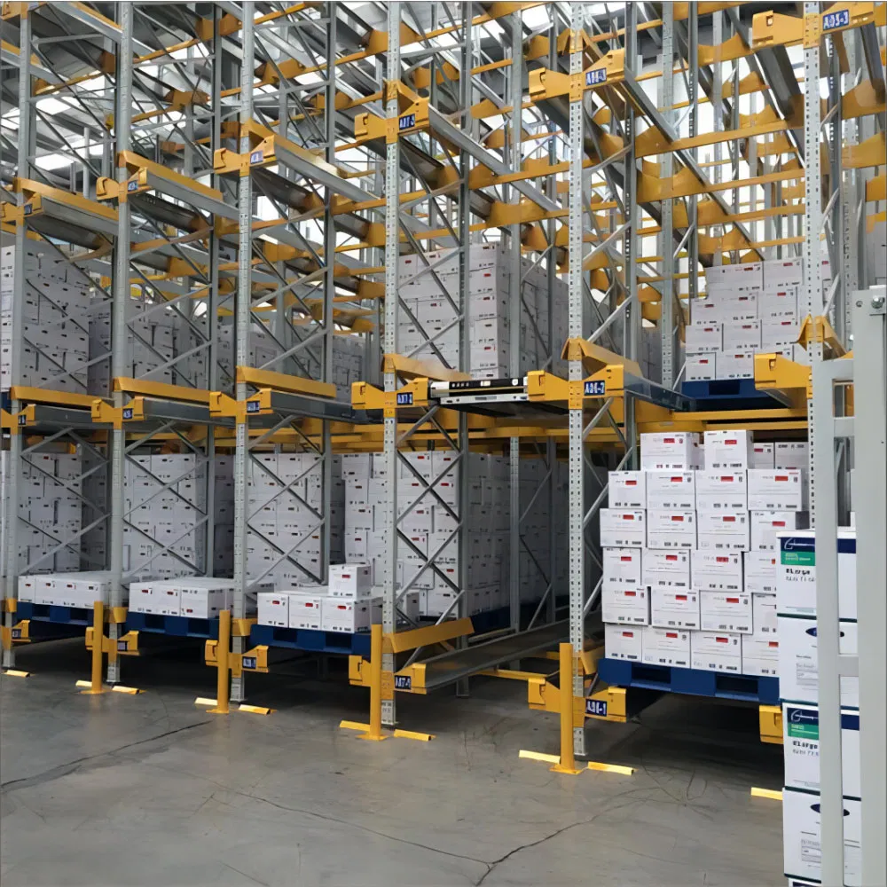 High Density Storage Automatic Radio Shuttle Racks Electric Pallet Control Racking System