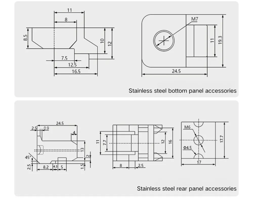 Stainless Steel Heavy Duty Industrial Rittal Cabinet Rear Panel Accessory