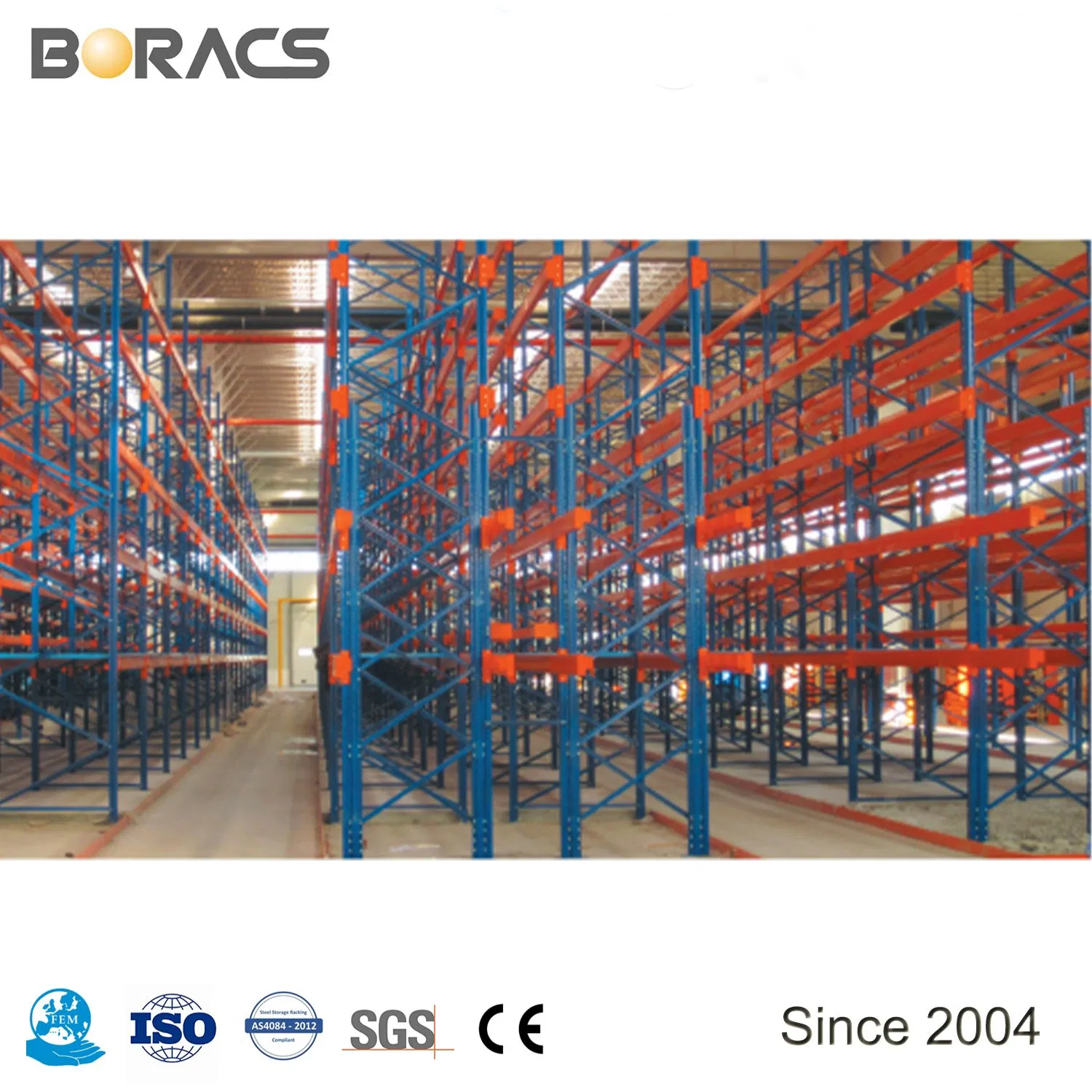Intelligent Warehouse Increase Space Usage Storage Racks Very Narrow Aisle Pallet Rack / Vna Racking System