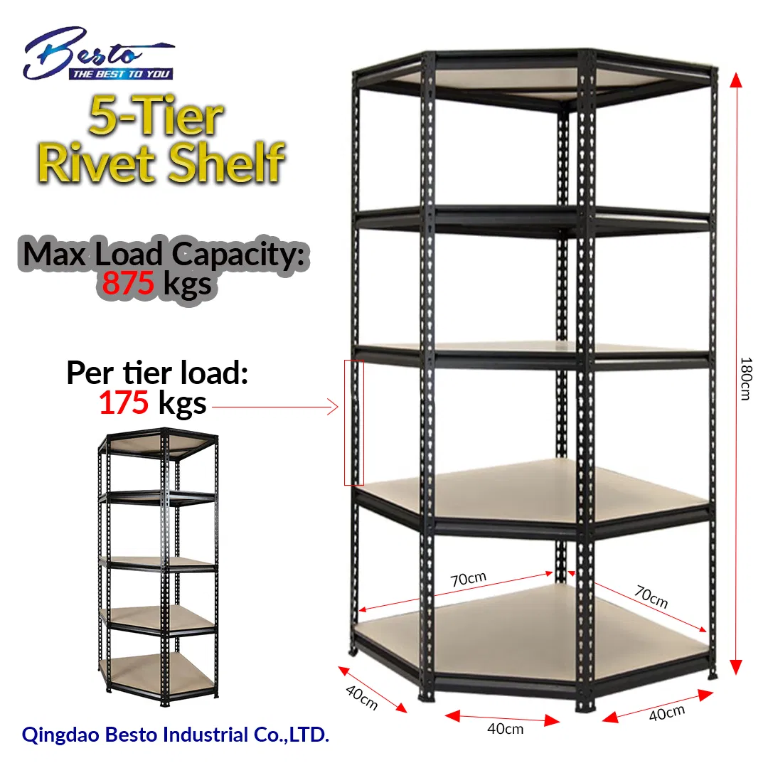 Boltless Rack Home Organizer Adjustable Shelf Storage Racking Warehouse Garage Rivet Boltless Shelves