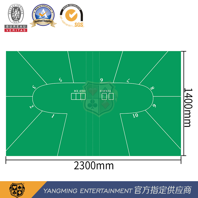 Oval Design Layout Texas Poker Club Waterproof Casino Game Layout