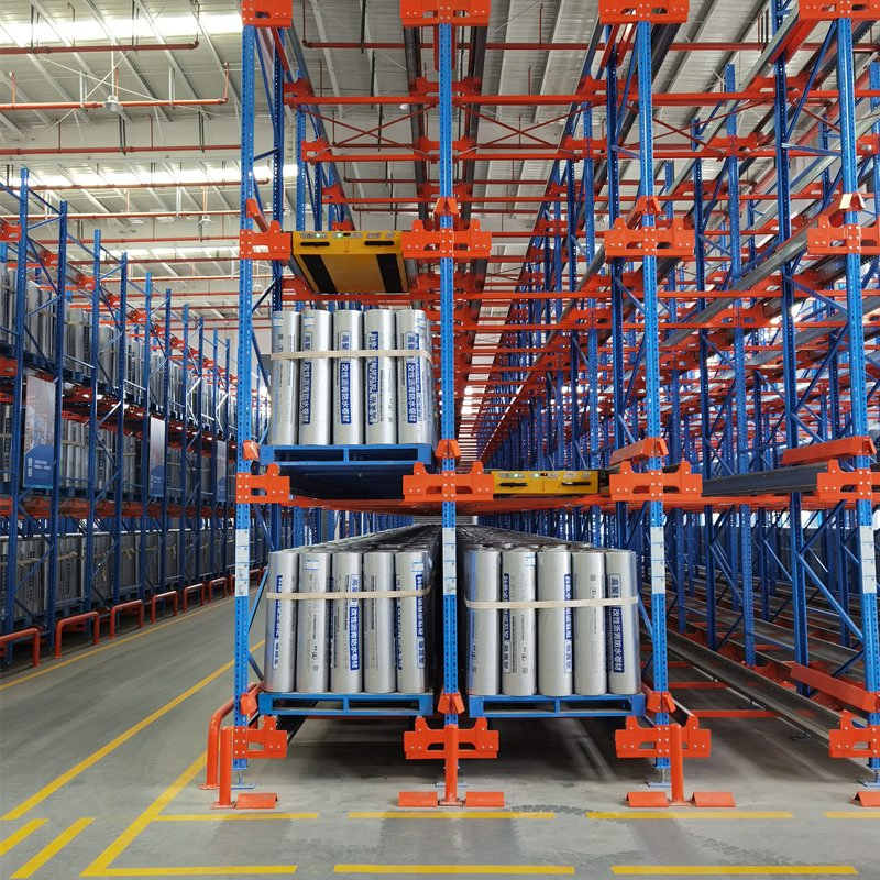 Customized Warehouse Semi-Automated Radio Shuttle Pallet Racking System