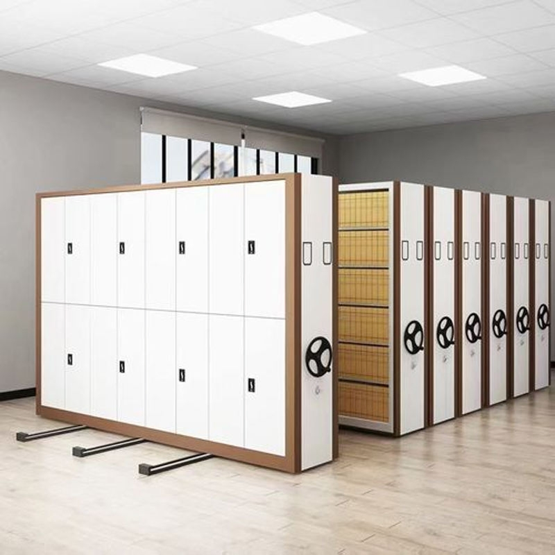 Modern Design Compact Metal Shelving Factory-Priced Hand-Operated File Management System for School &amp; Hospital Applications