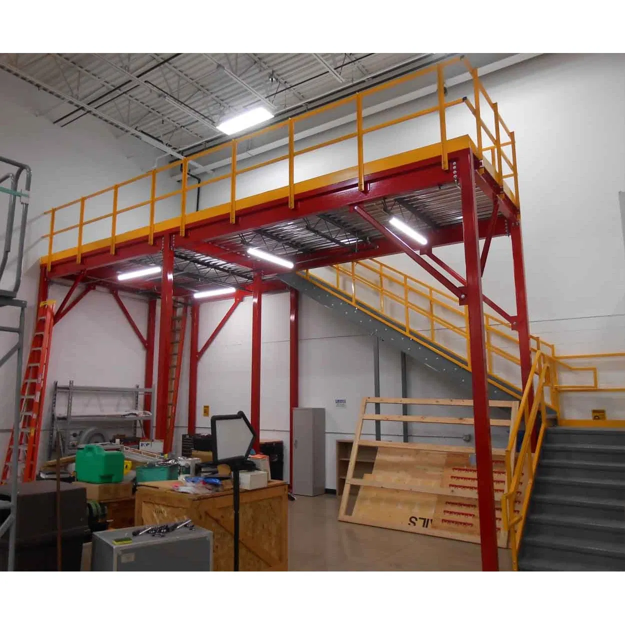 SP166 Steel Metal Plate Warehouse Storage Materials Mezzanine Floor System