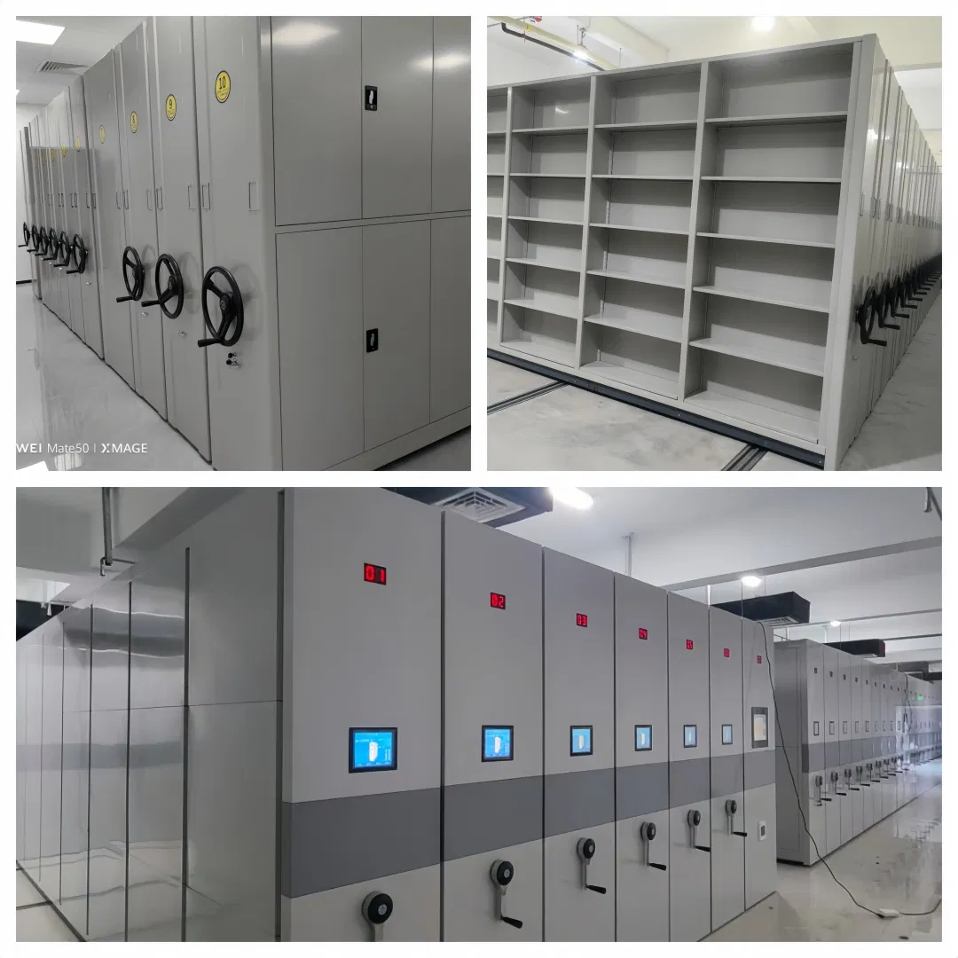 Mobile Intensive Shelf Factory Storage Files Office Mobile Record Bin CE-Approved Metal Cabinets Library Movable Document Mobile Storage Systems