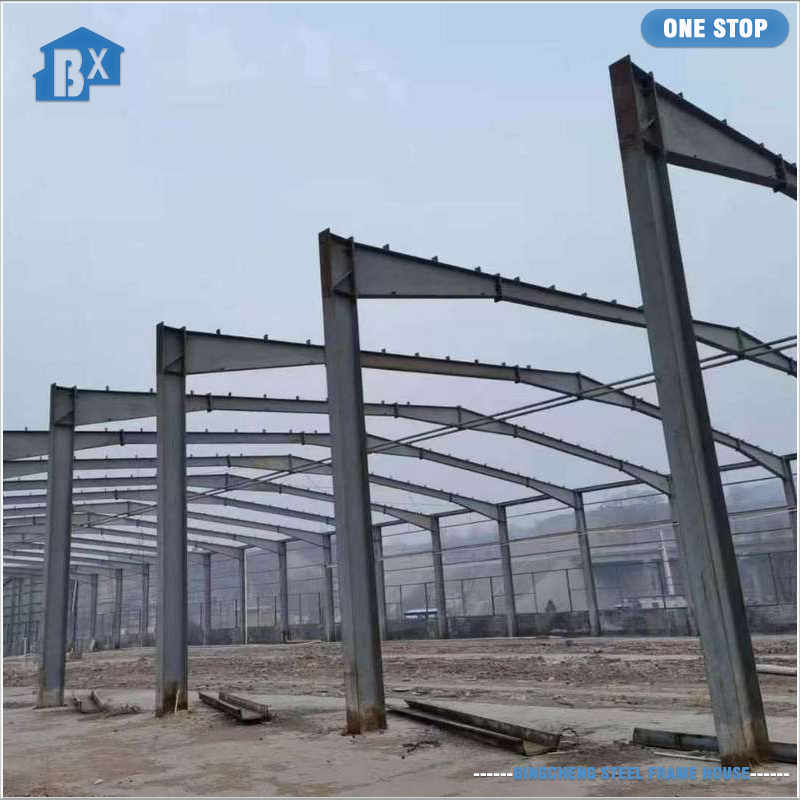 Prefabricated Heavy-Duty Steel Frame Workshop Featuring Spacious Interior Layout