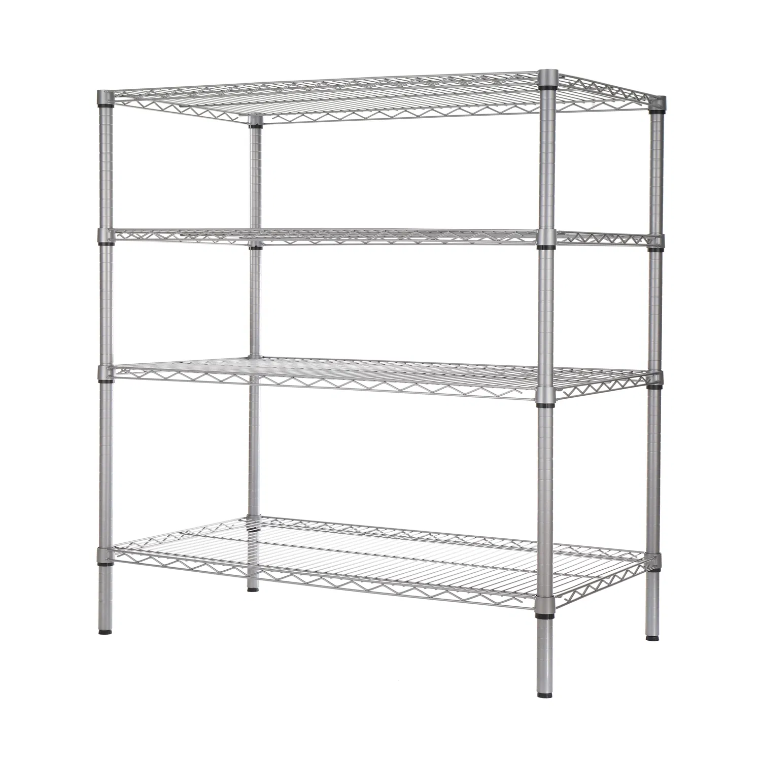 4-Shelf Adjustable Wire Storage Shelving Unit Wire Shelf, Steel Organizer Wire Rack
