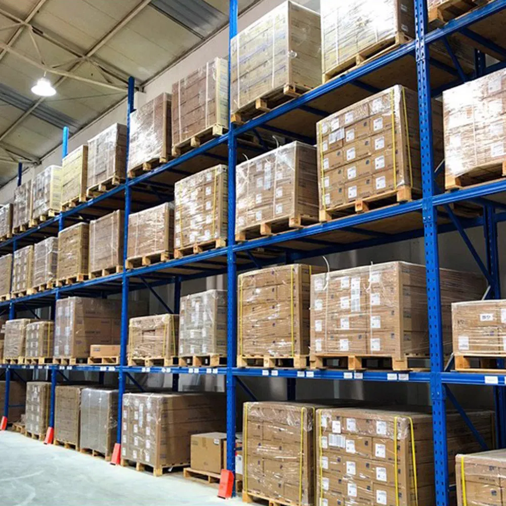 Blue Orange Customizable Adjustable Heavy Duty Steel Pipe Garage Storage Supermarket Shelf Industrial Pallet Warehouse Racking System with Beam Upright Frame