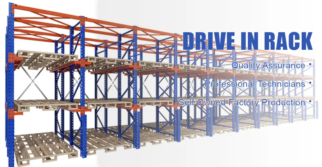 Heavy Duty Warehouse Storage Adjustable Drive in Pallet Racking