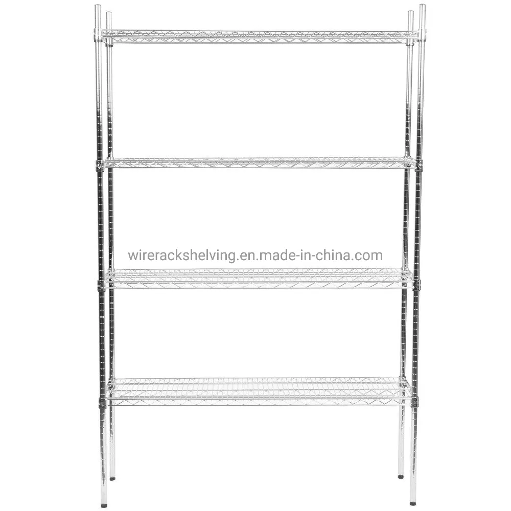 4-Shelf Adjustable Wire Storage Shelving Unit Wire Shelf, Steel Organizer Wire Rack