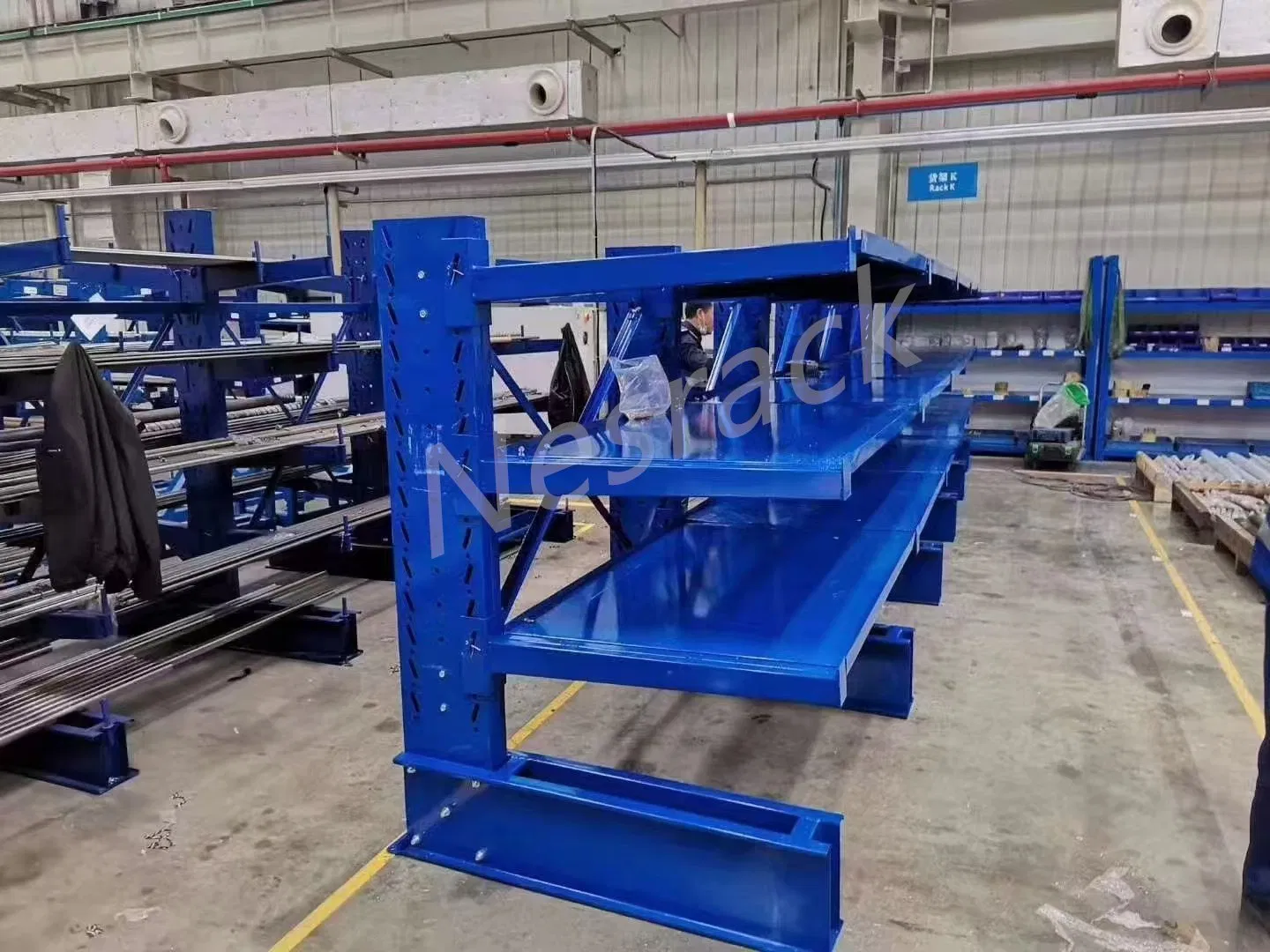 Heavy Duty Cantilever Rack System for Pipe Long Tube Irregular Items
