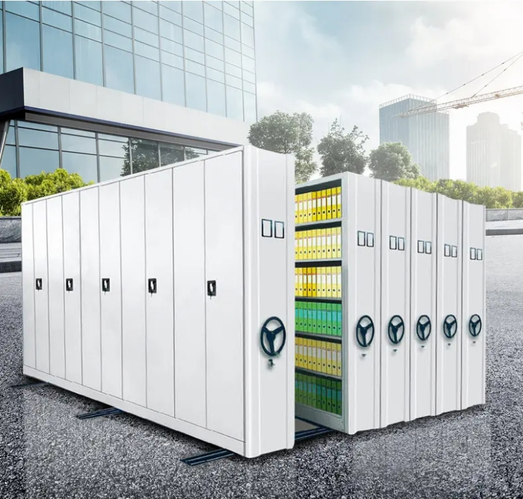 Heavy-Duty Mobile Shelving System for Warehouses and Offices Movable Storage Filing Cabinet